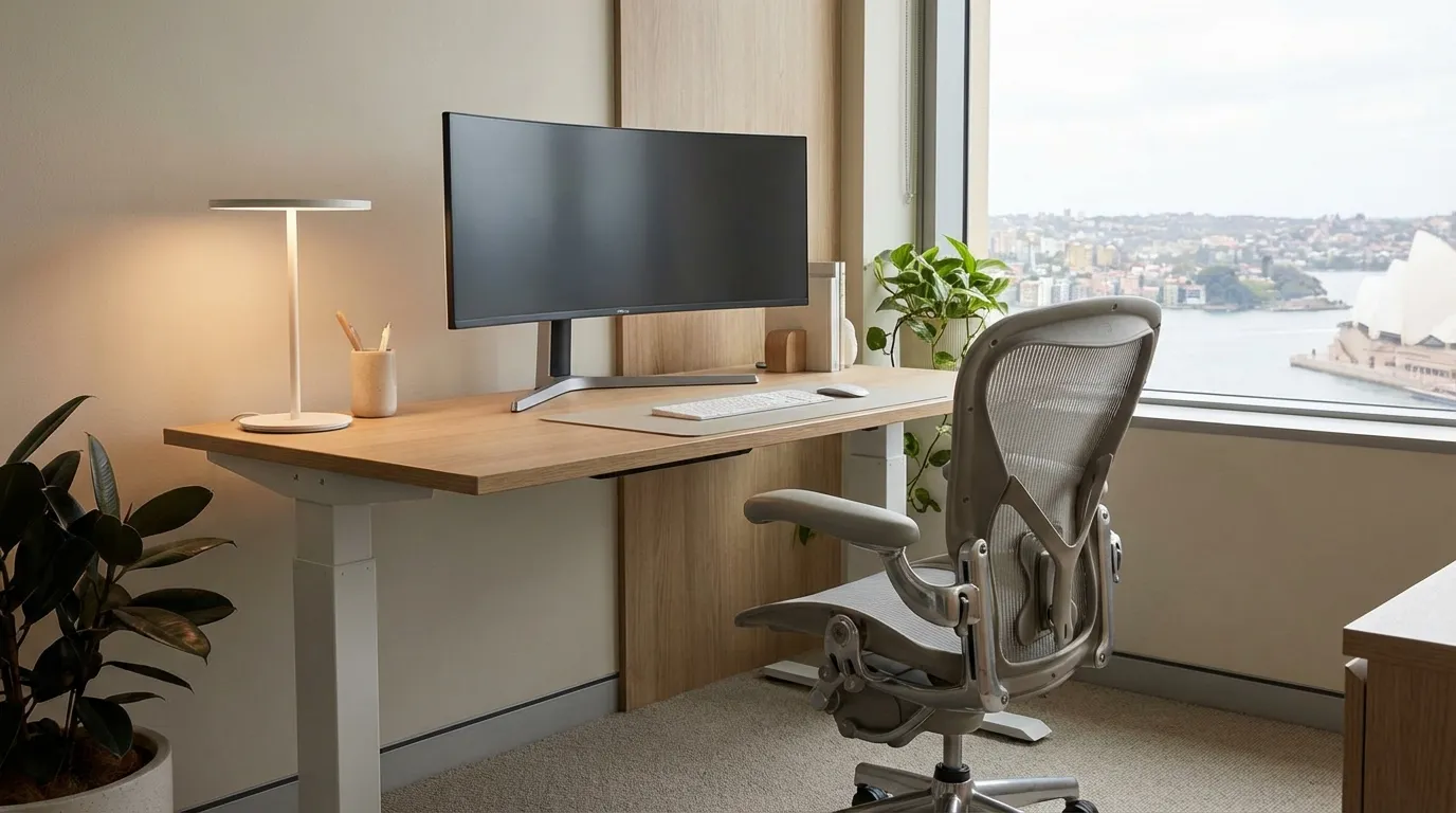 Ergonomic workspace setup